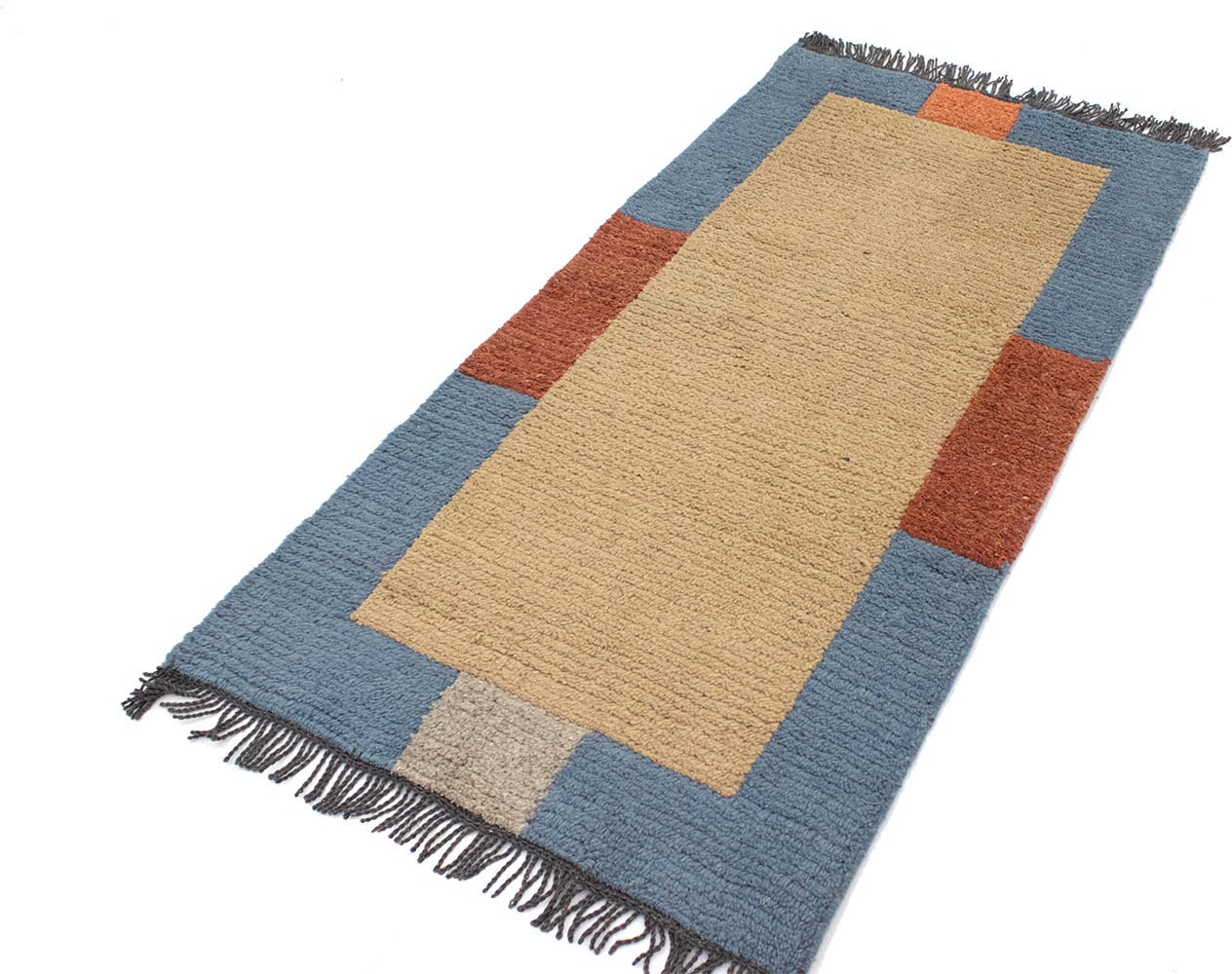 morgenland Wollteppich »Nepal Teppich handgeknüpft beige«, rechteckig, handgeknüpft von morgenland