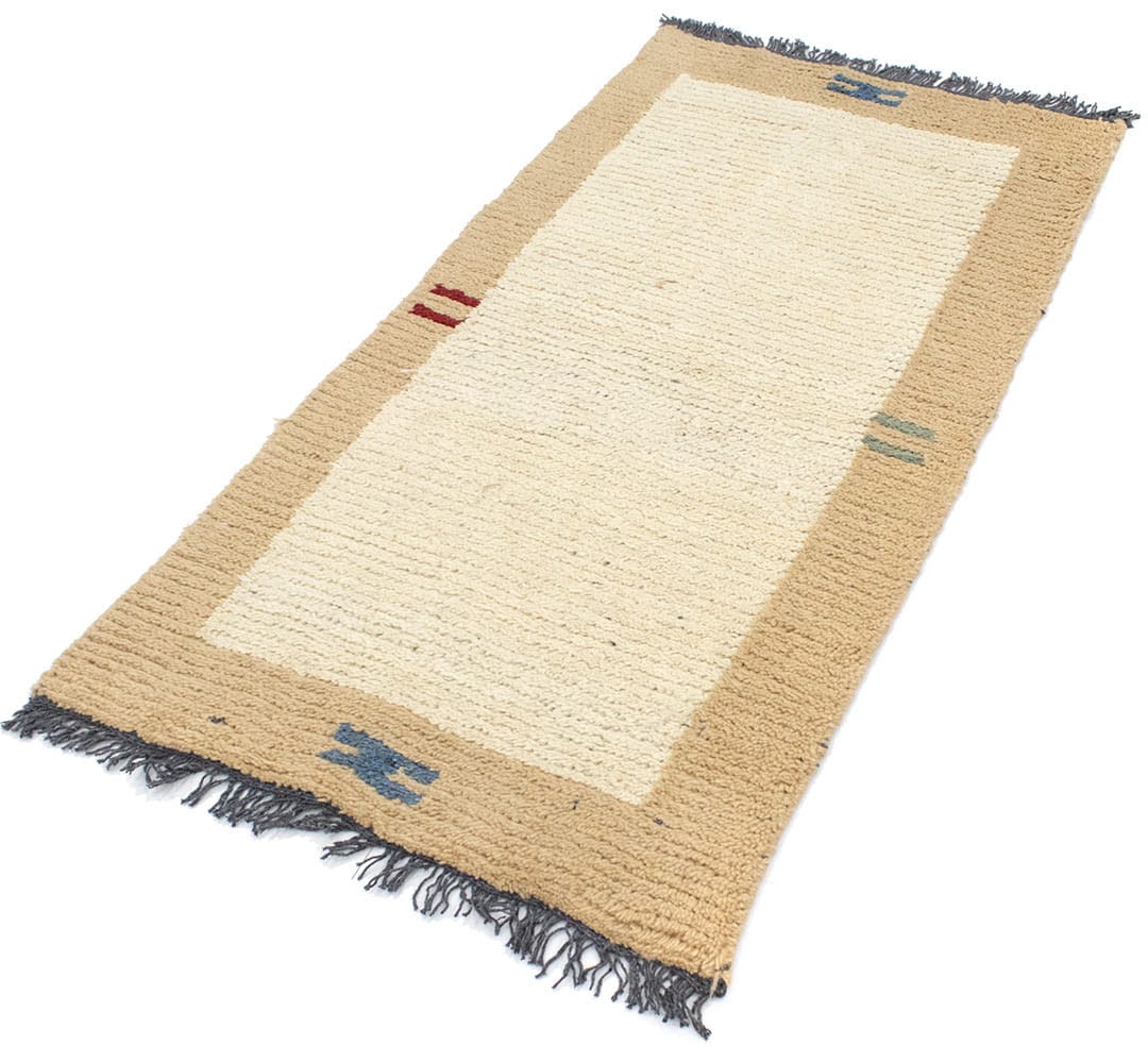 morgenland Wollteppich »Nepal Teppich handgeknüpft beige«, rechteckig von morgenland