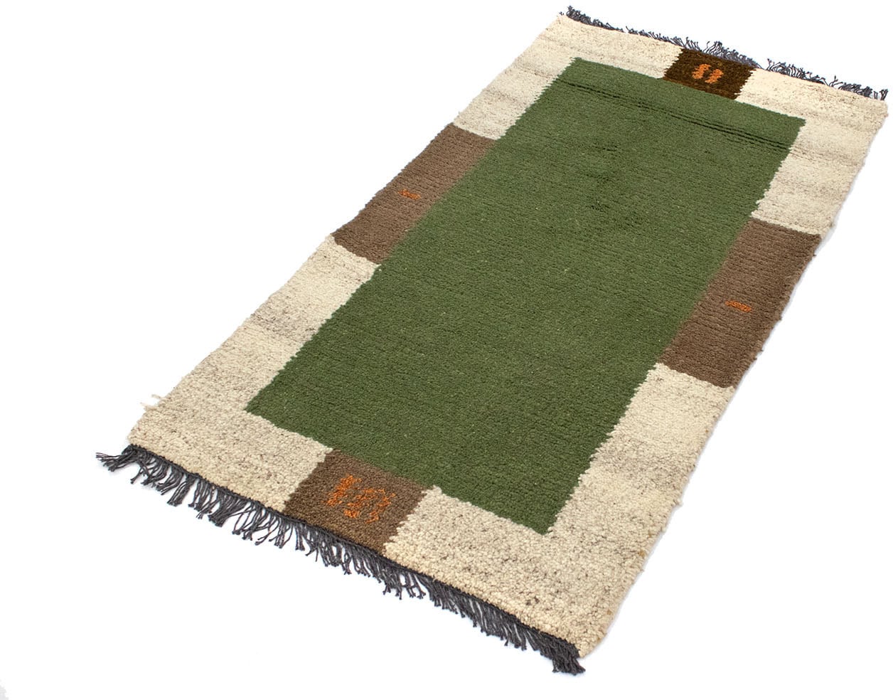 morgenland Wollteppich »Nepal Teppich handgeknüpft grün«, rechteckig von morgenland