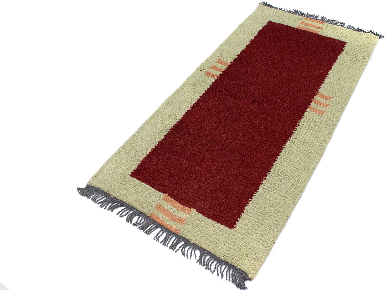 morgenland Wollteppich »Nepal Teppich handgeknüpft rot«, rechteckig von morgenland
