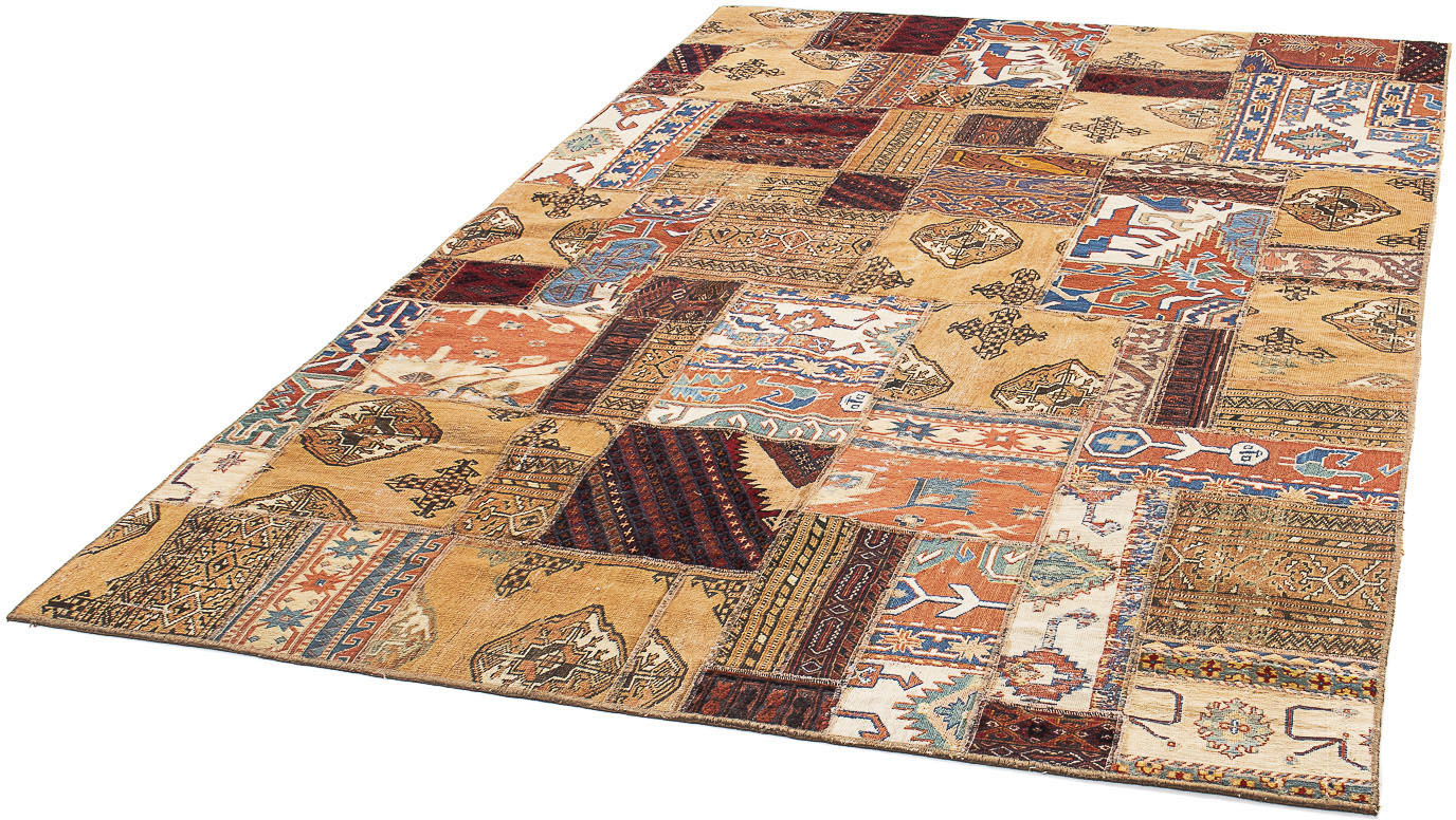 morgenland Wollteppich »Patchwork Patchwork 298 x 155 cm«, rechteckig von morgenland