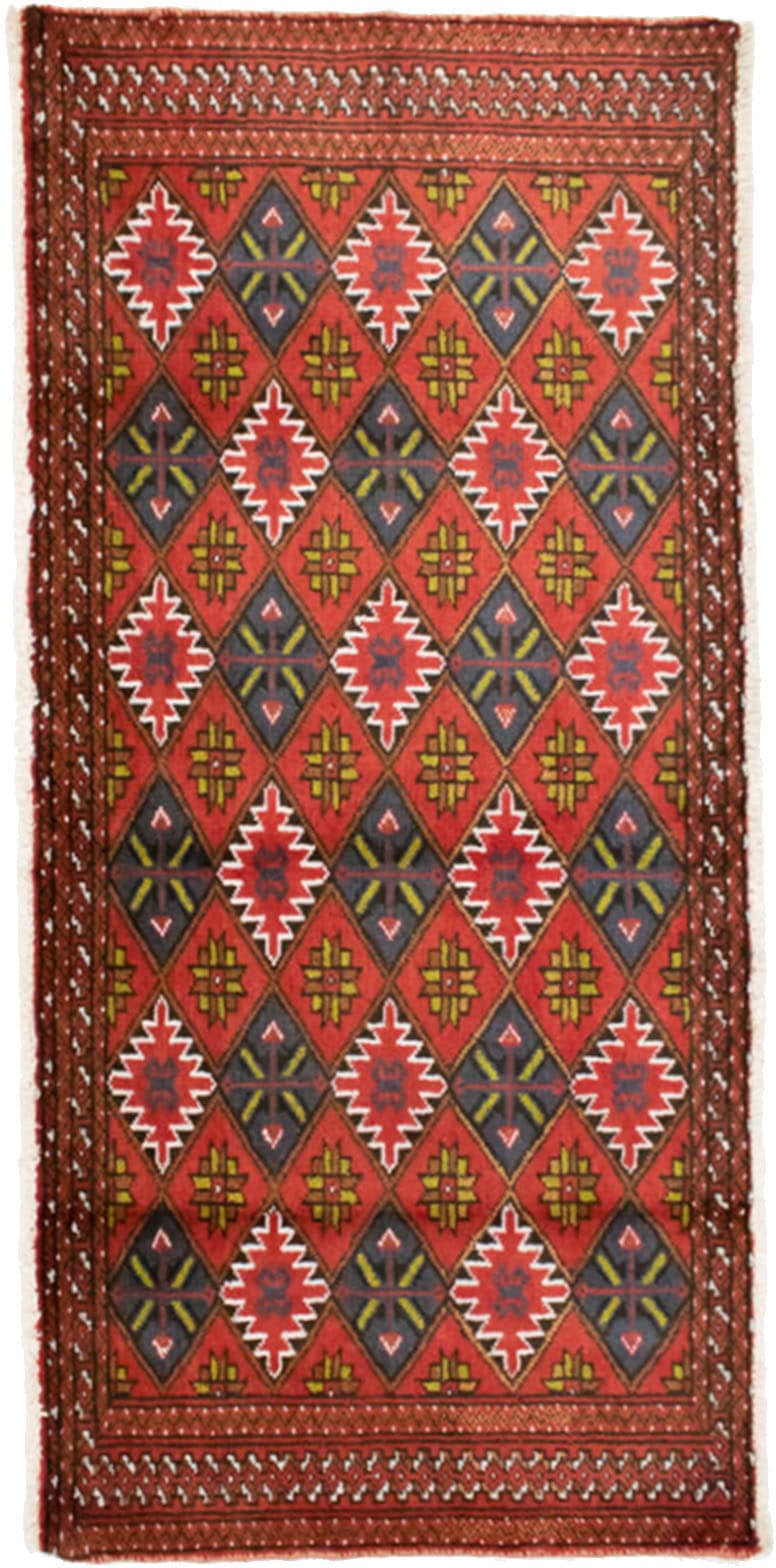 morgenland Wollteppich »Turkaman Teppich handgeknüpft orange«, rechteckig von morgenland