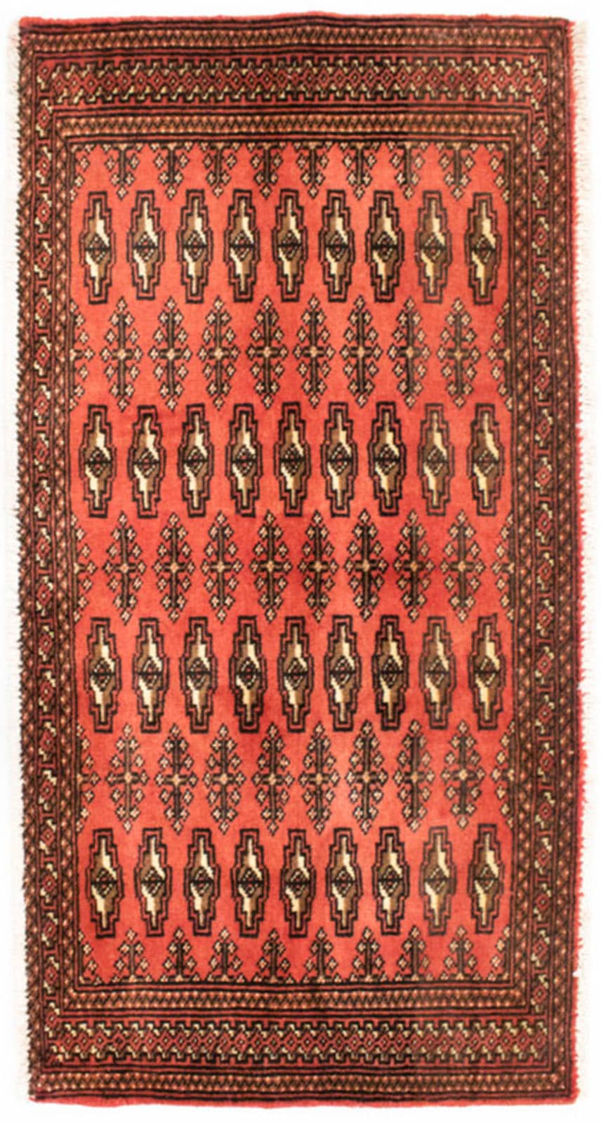 morgenland Wollteppich »Turkaman Teppich handgeknüpft rost«, rechteckig von morgenland