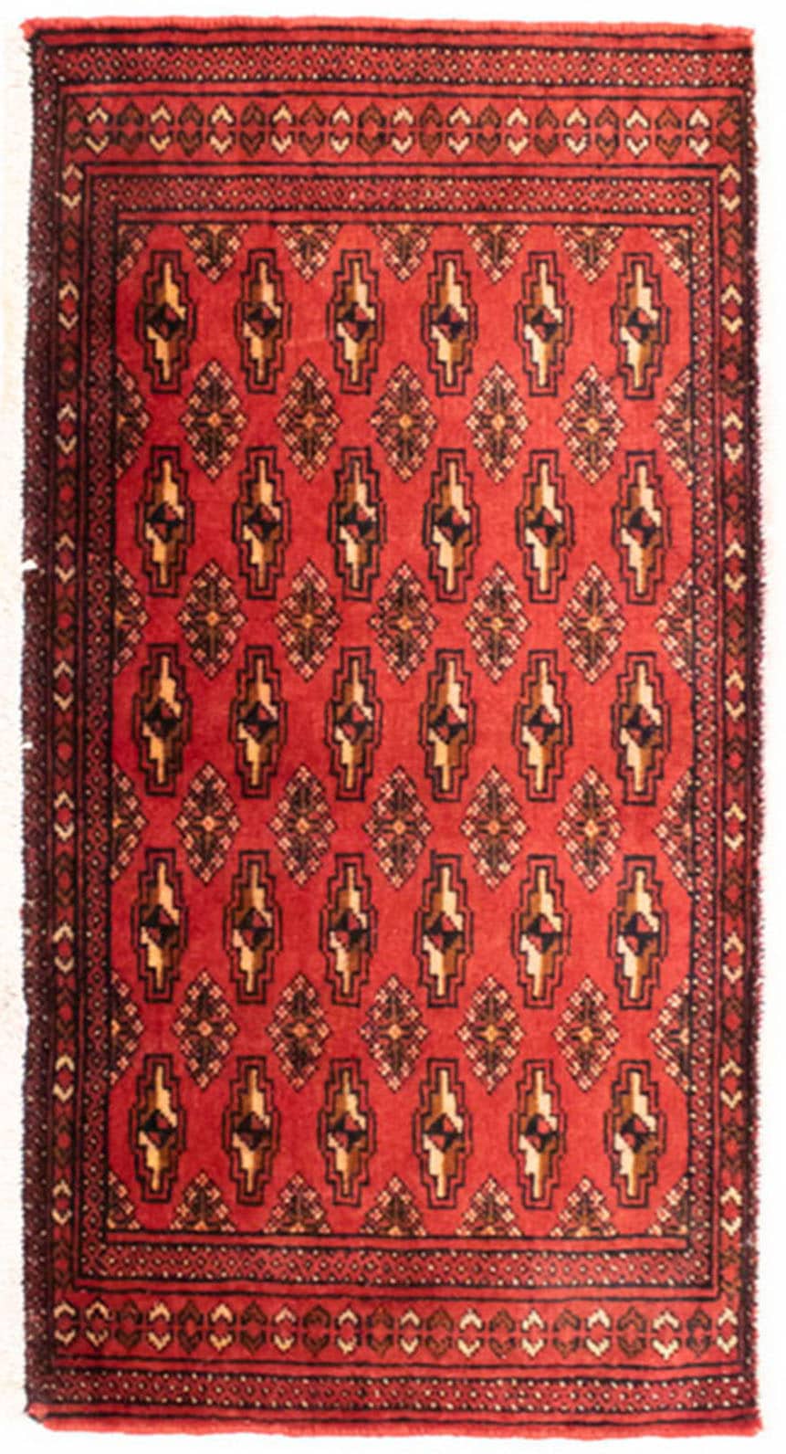 morgenland Wollteppich »Turkaman Teppich handgeknüpft rot«, rechteckig von morgenland