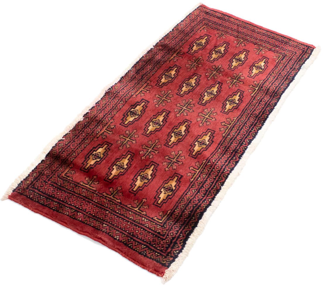 morgenland Wollteppich »Turkaman Teppich handgeknüpft rot«, rechteckig, 8 mm Höhe von morgenland
