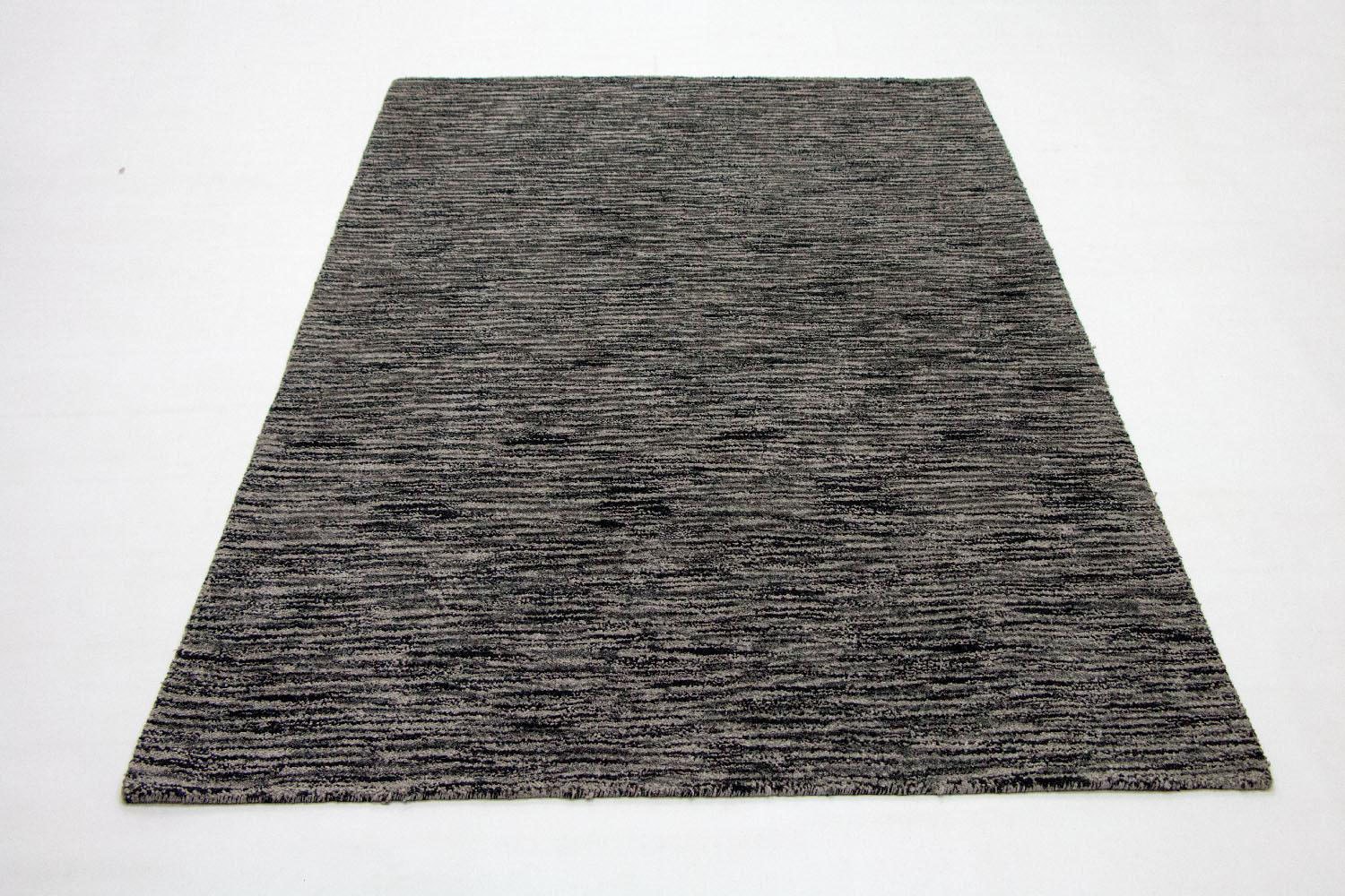 morgenland Wollteppich »Wollteppich Teppich handgetuftet schwarz«, rechteckig von morgenland