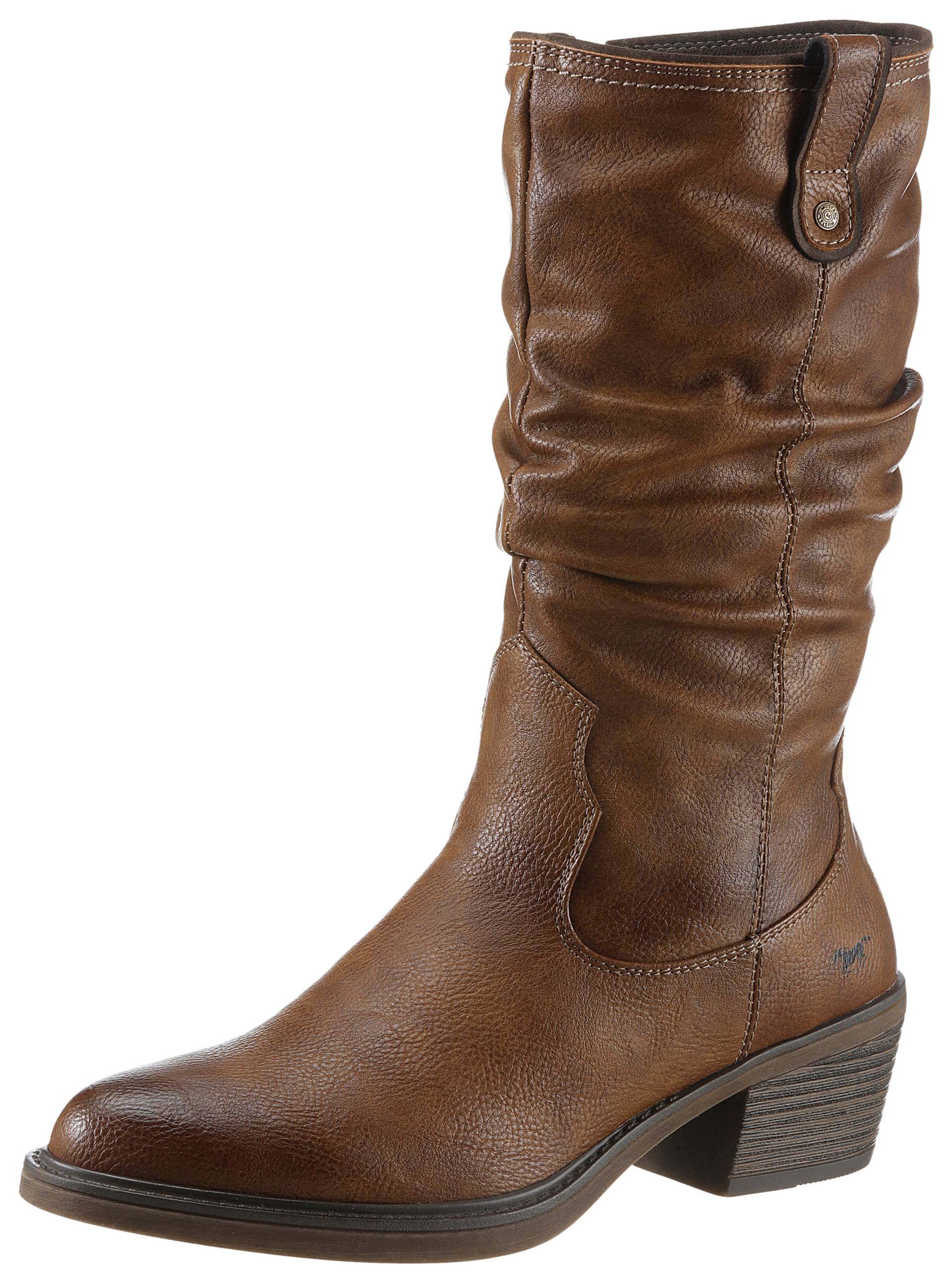 Mustang Shoes Cowboystiefel, mit gerafftem slouchy Schaft von mustang shoes