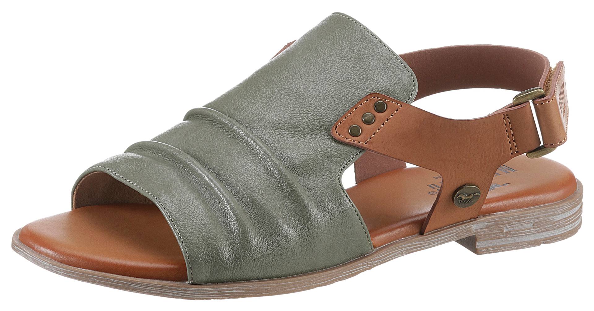 Mustang Shoes Riemchensandale, Sommerschuh, Sandalette, Blockabsatz, mit Klettverschluss von mustang shoes