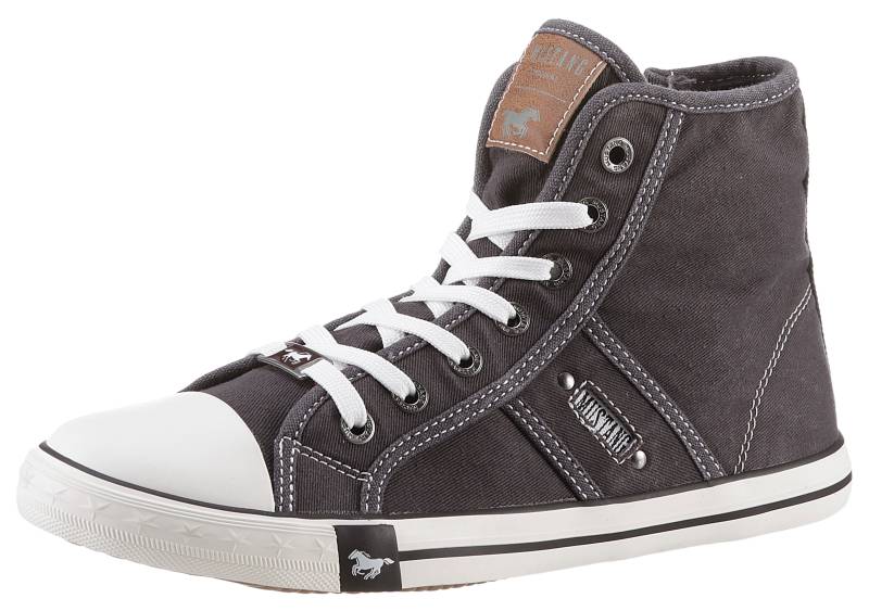 Mustang Shoes Sneaker, High Top-Sneaker, Schnürschuh mit Label in der Laufsohle von mustang shoes