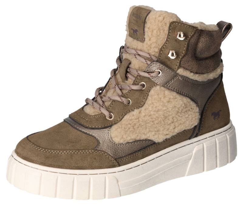 Mustang Shoes Winterboots, Plateau, Schnürboots, Stiefelette mit Teddy-Futter-Besätzen von mustang shoes