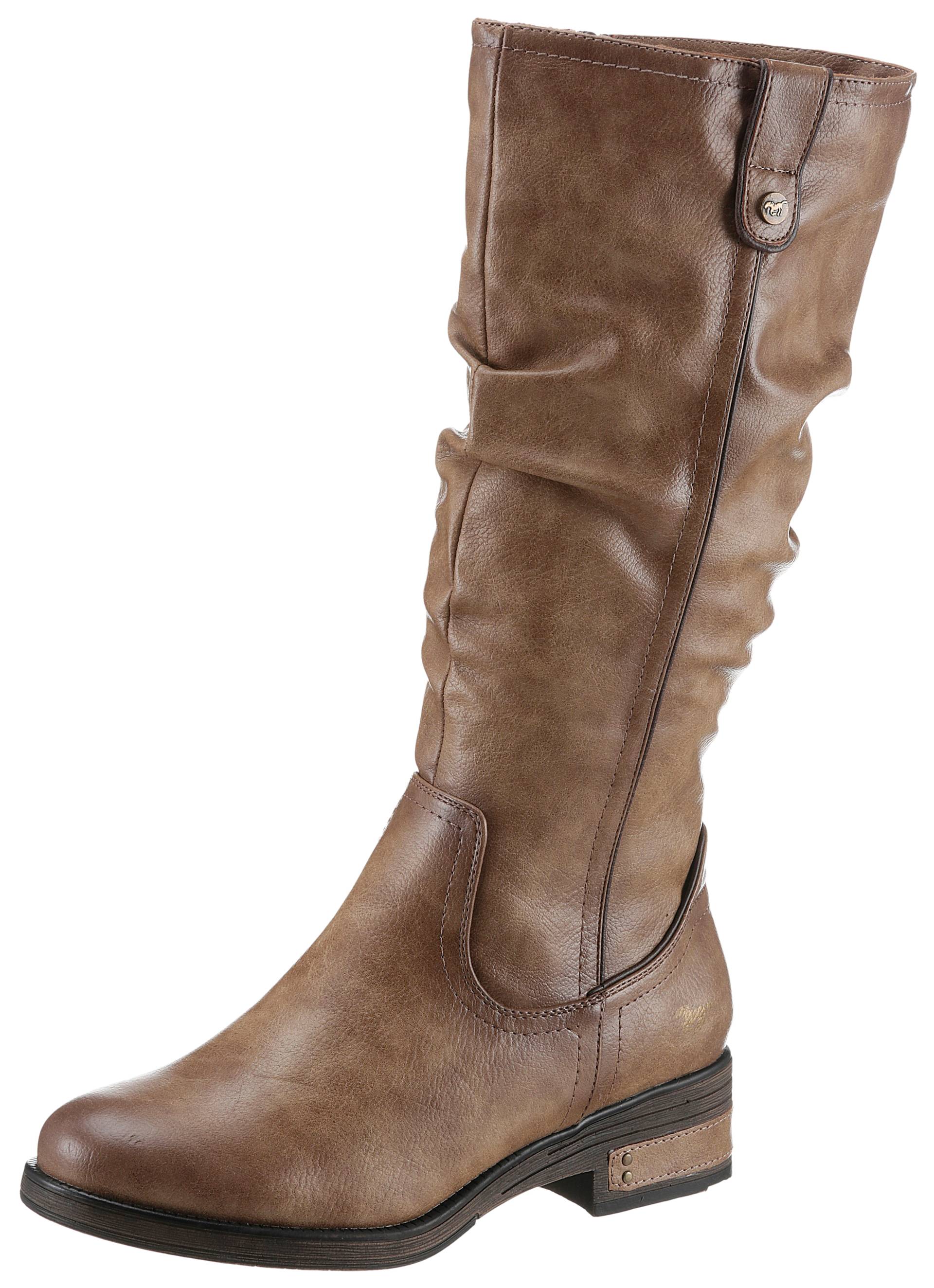 Mustang Shoes Winterstiefel, mit Raffungen am slouchy Schaft