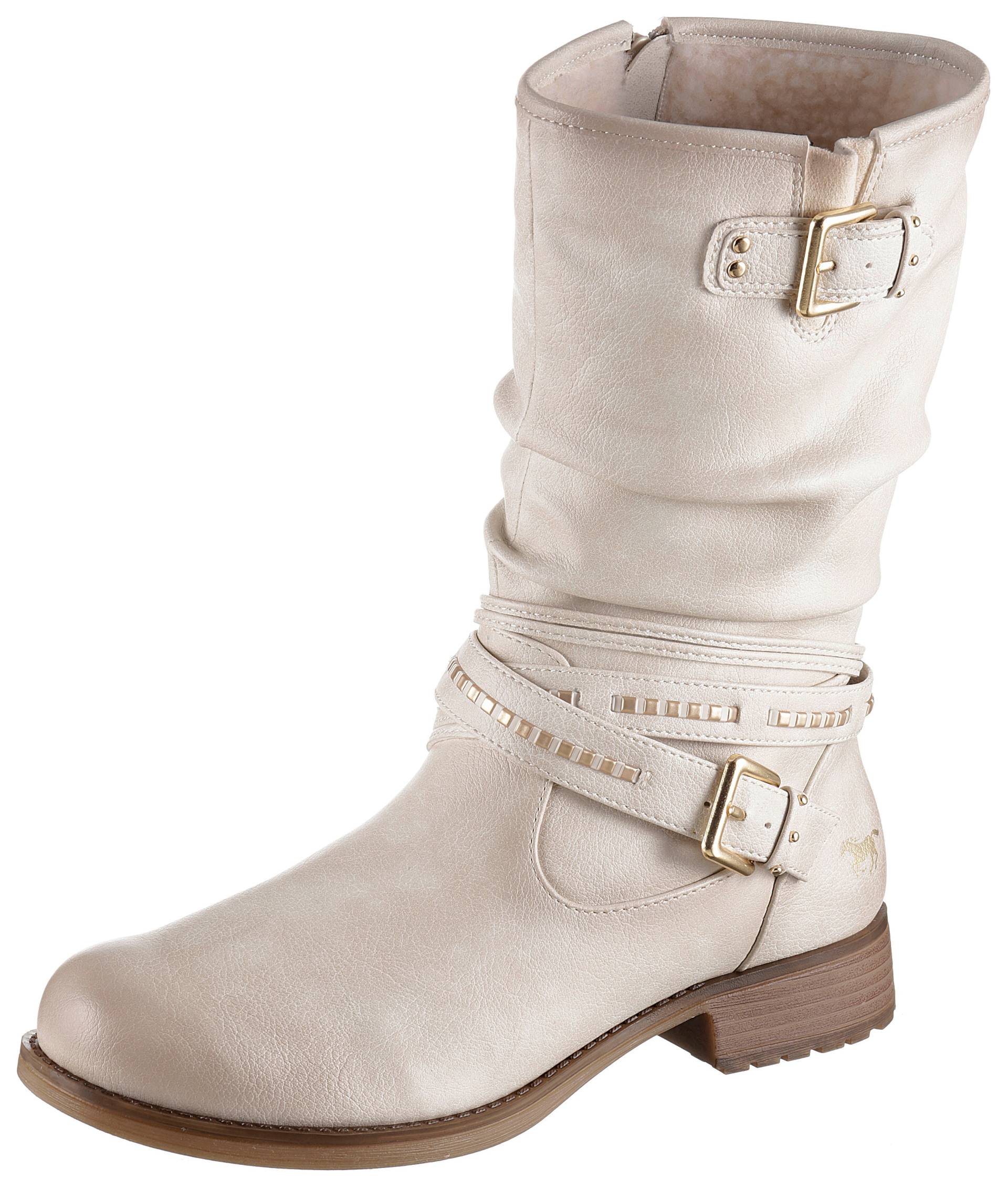 Mustang Shoes Winterstiefel, Stiefelette, Winterboots mit Zierschnallen am slouchy Schaft von mustang shoes