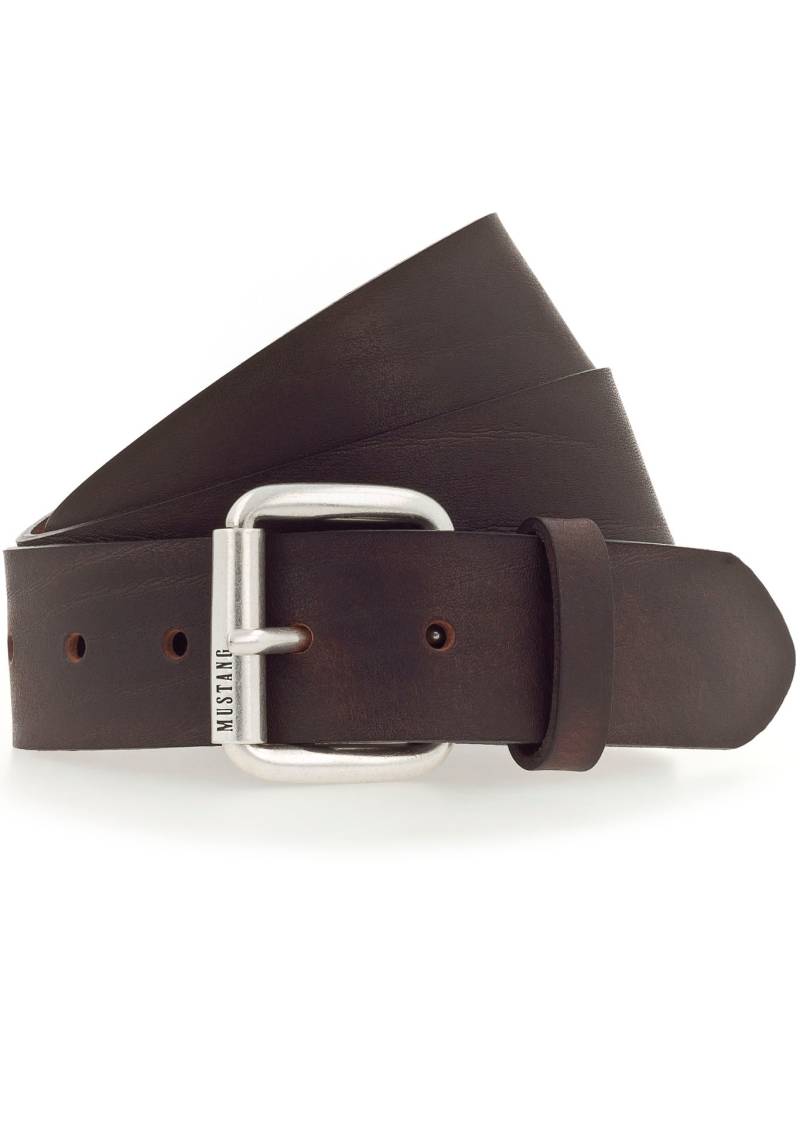 MUSTANG Ledergürtel, Mit Logoschriftzug auf der Roll-Schliesse, 3,5 cm von mustang