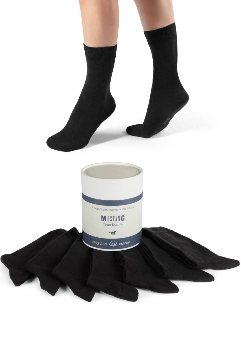 MUSTANG Socken »casual«, (7er Pack), mit weichen Zehennähten von mustang