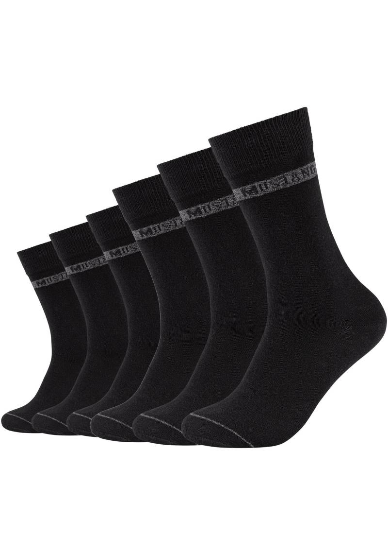 MUSTANG Socken »casual«, (6 Paar), weicher und elastischer Komfortbund von mustang