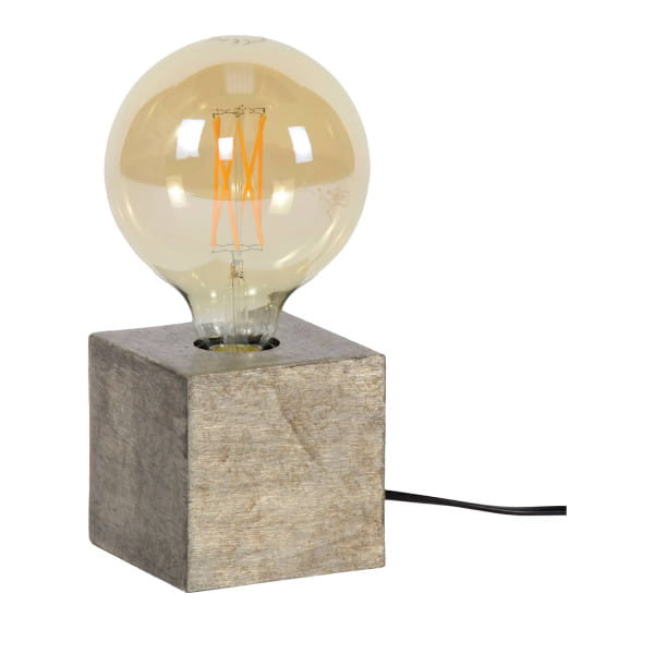 Tischlampe Block antik Nickel von mutoni industrial