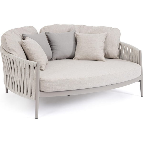 Daybed Jacinta mit Kissen hellgrau 160x145 von mutoni lifestyle