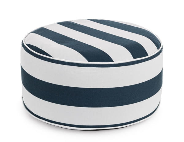 Garten Pouf gestreift blau von mutoni lifestyle