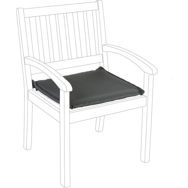 Gartenkissen für Sessel 49x52 anthrazit von mutoni lifestyle