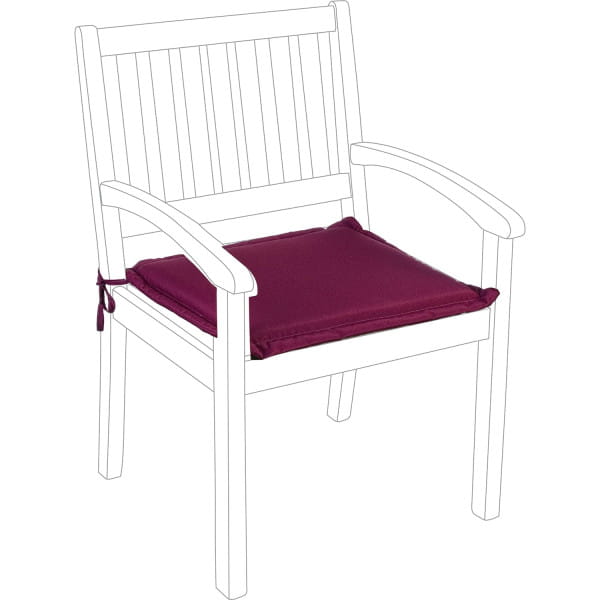 Gartenkissen für Sessel 49x52 bordeaux von mutoni lifestyle