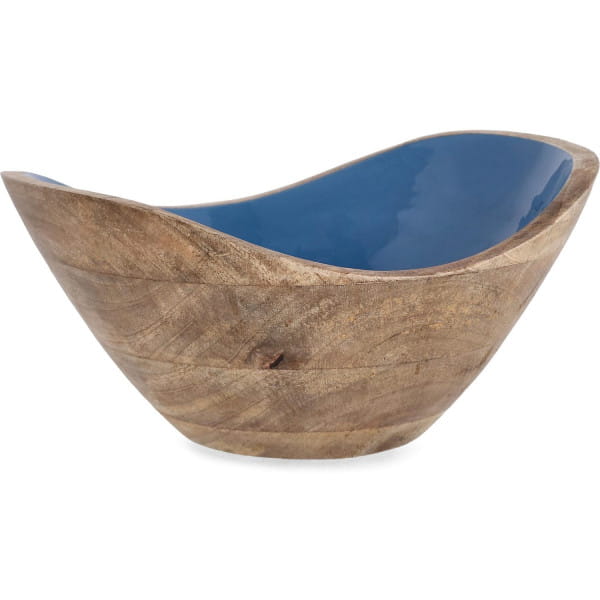 Schale Knossos Mangoholz blau rund 24 von mutoni lifestyle