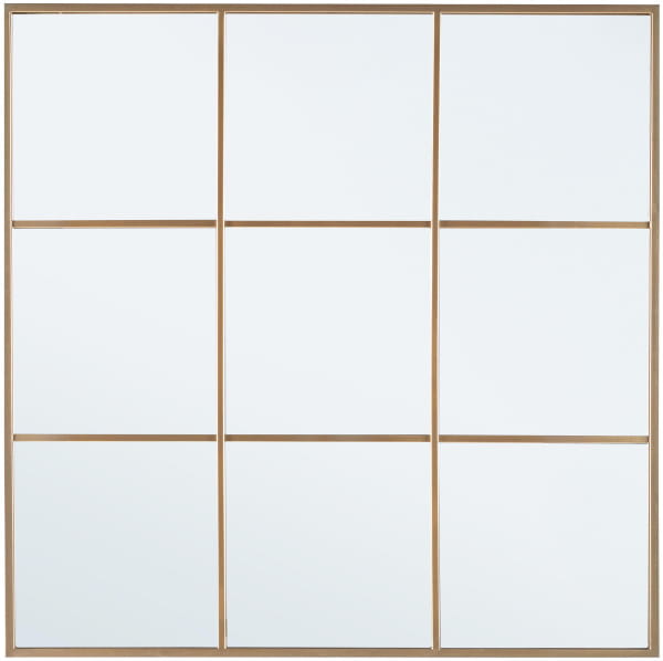 Spiegel Nucleos quadratisch mit Rahmen Gold 90x90 von mutoni lifestyle