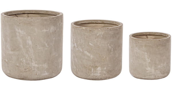 Vase Cement Sand (3er-Set) von mutoni lifestyle