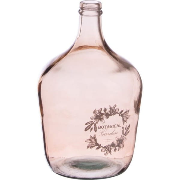 Vase Korbflasche rosa rund 18 von mutoni lifestyle