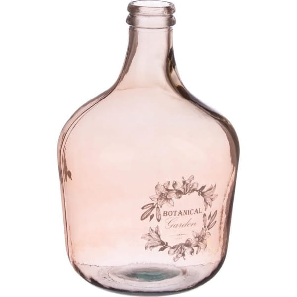 Vase Korbflasche rosa rund 27 von mutoni lifestyle