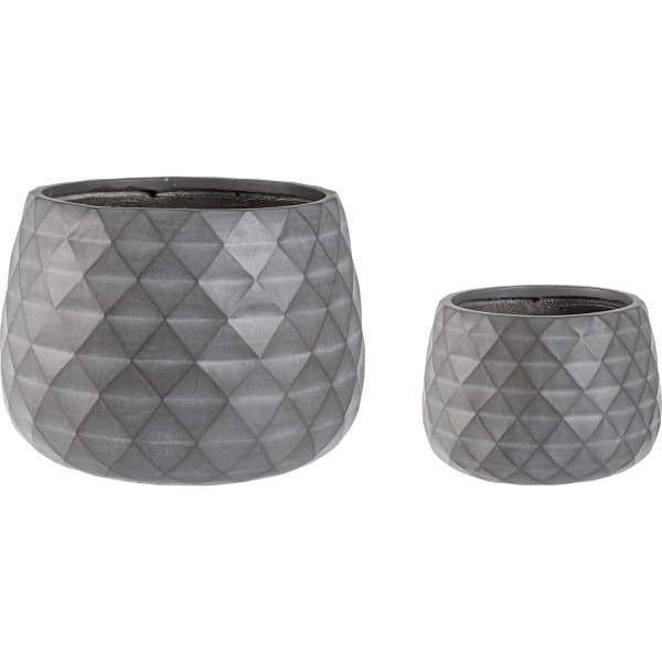 Vase Pyramid Schale anthrazit (2er-Set) von mutoni lifestyle