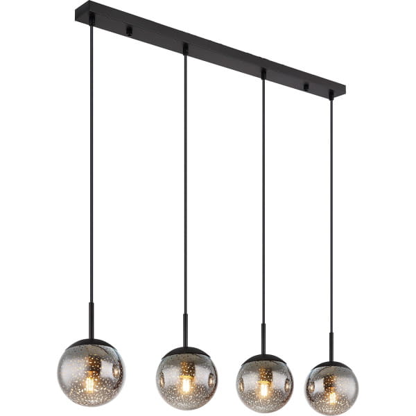 Hängeleuchte Samos Metall schwarz matt 4xE27 LED von mutoni light