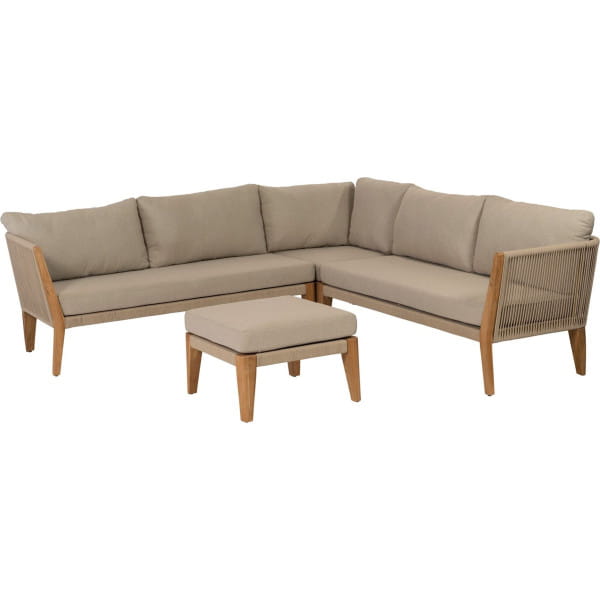 Gartenlounge San Remo Teak sand 240x240 von mutoni living