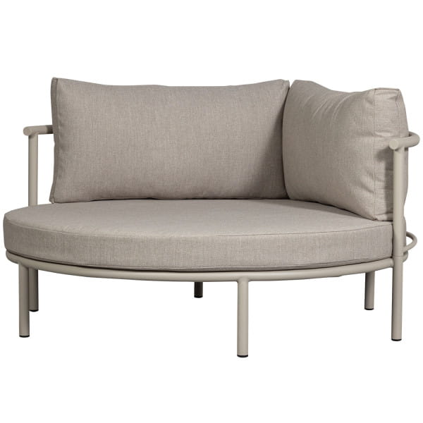 Loungebett Mulberry rund Aluminium sand 150 von mutoni living