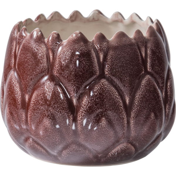 Vase Artichoke Keramik aubergine von mutoni living