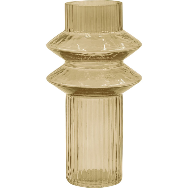 Vase Line Glas gelbbraun H21 von mutoni living