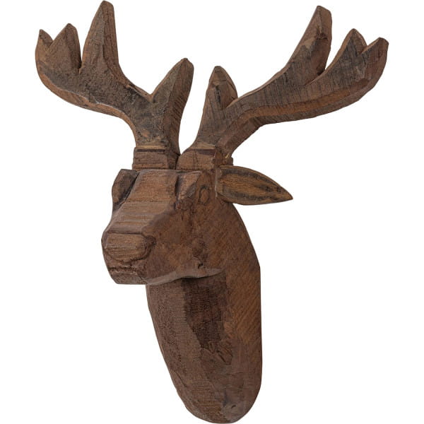 Wanddekoration Stag Recyclingholz natur von mutoni living