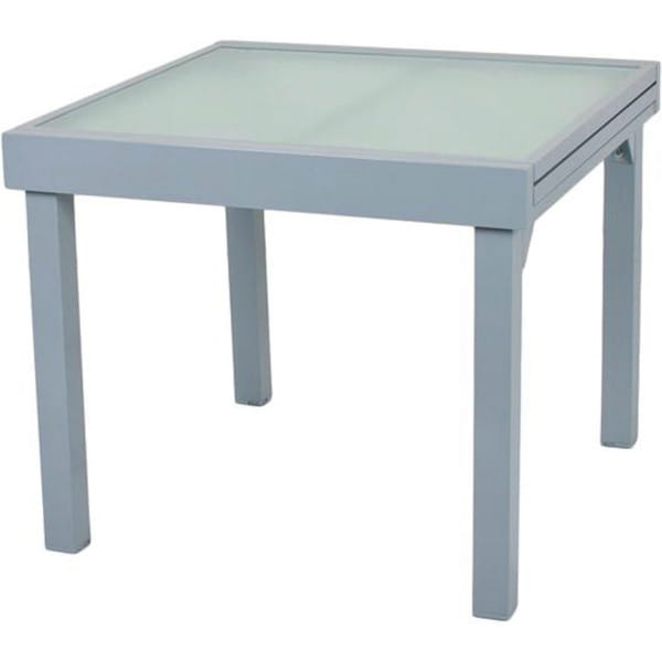 Garten Ausziehtisch Lola Glas grau 90-180x90 von mutoni pleasure