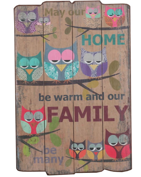 Wandschild Vintage Board Family 40x60 von mutoni prime