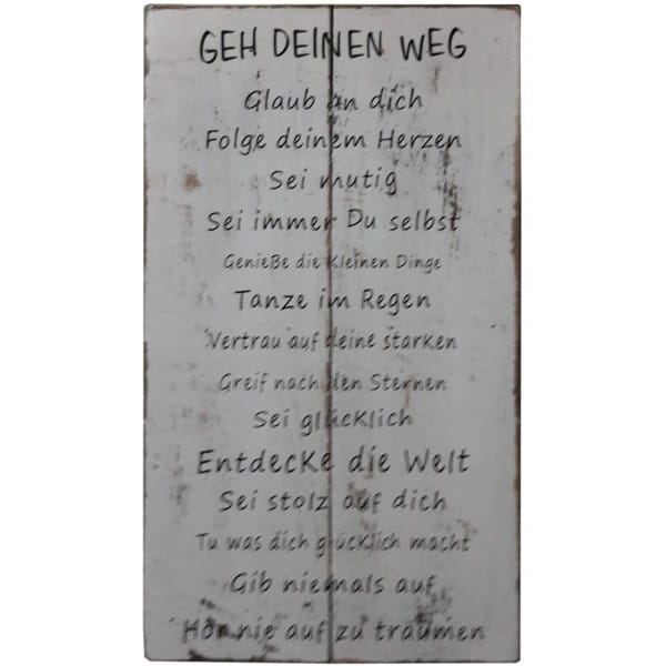 Deko Holzschild mit Spruch Board Nr. 6 von mutoni vintage