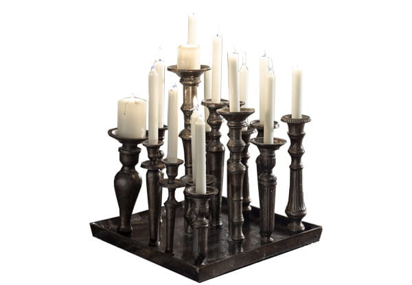 Kerzenhalter 16 Kerzen schwarz von mutoni vintage