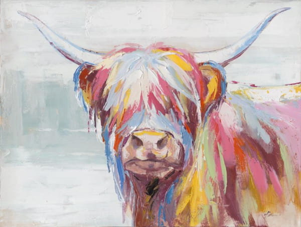 Wandbild Creativ Bull 90x120 von mutoni vintage
