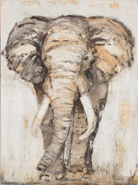 Wandbild Elefant 90x120 von mutoni vintage