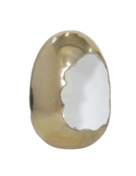 Windlicht Egg gold-weiss 20 von mutoni vintage