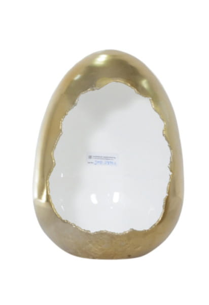 Windlicht Egg gold-weiss 28 von mutoni vintage