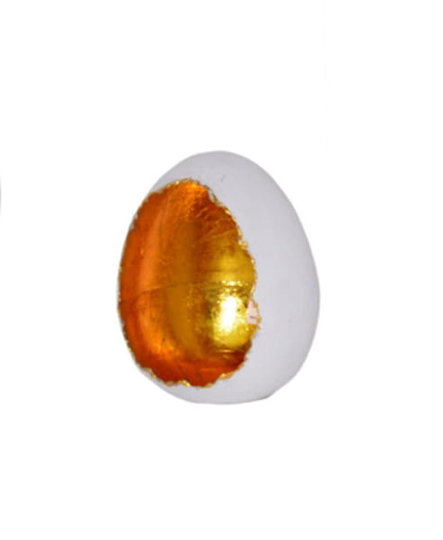 Windlicht Egg weiss-gold 14 von mutoni vintage