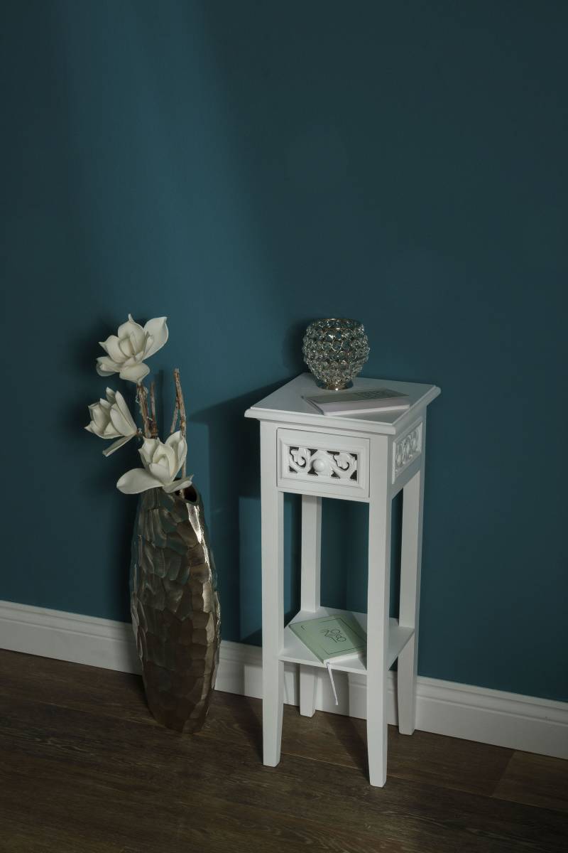 my Flair Beistelltisch »Romantic«, Beistelltisch, weiss, Landhausstil, mit Schublade von my Flair