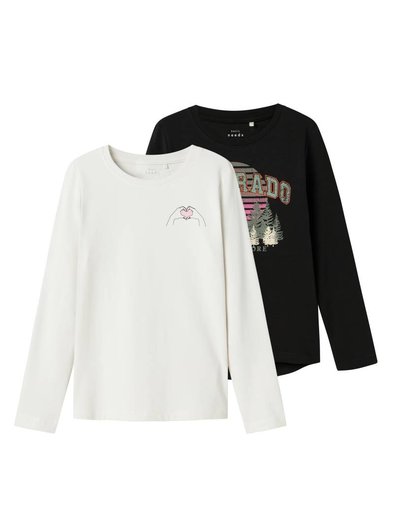 Name It Langarmshirt »NKFVIX 2P LS TOP«, (Packung, 2er-Pack) von name it