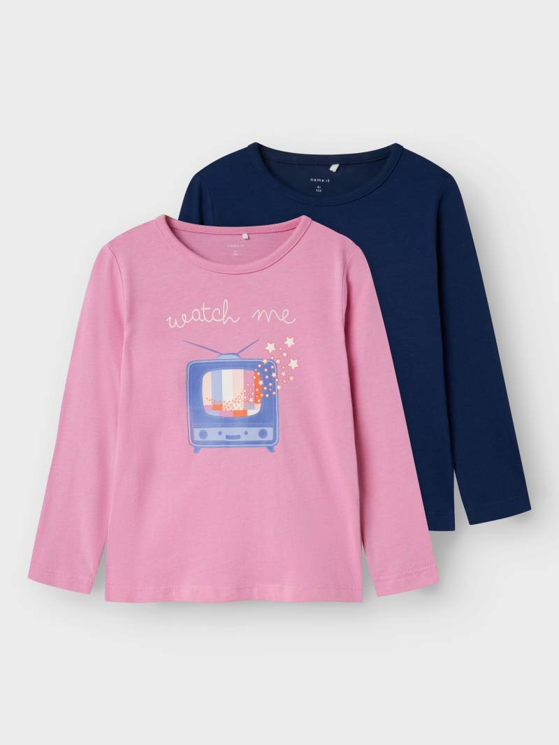 Name It Langarmshirt »NMFOLISIA 2P LS TOP PB«, (Packung, 2 tlg.) von name it