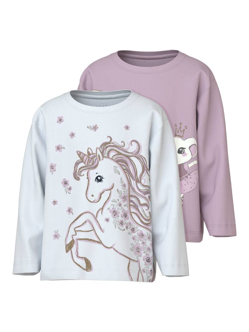 Name It Langarmshirt »NMFVALIANE 2P LS NREG TOP«, (Packung, 2 tlg.) von name it