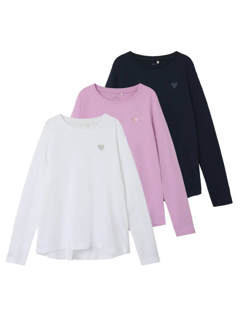 Name It T-Shirt »NKFVIOLINE LS LOOSE TOP 3P NOOS«, (Packung, 3 tlg.) von name it